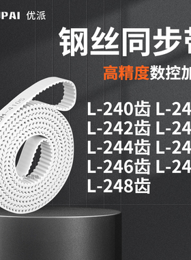 同步皮带L242齿L243齿L244EL245EL246EL247EL248齿机械PU型同步带
