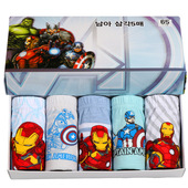 男童内裤 盒装 100%纯棉中大童三角裤 钢铁侠卡通小飞侠印花透气韩版