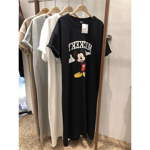 时尚 韩系大码 新款 纯棉短袖 卡通百搭连衣裙上衣 t恤女ins潮2025夏季
