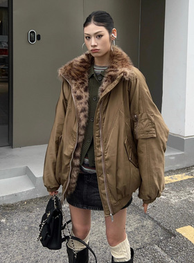 2025冬季新款潮流时尚大毛领羽绒服新国标90白鸭绒羽绒外套56191