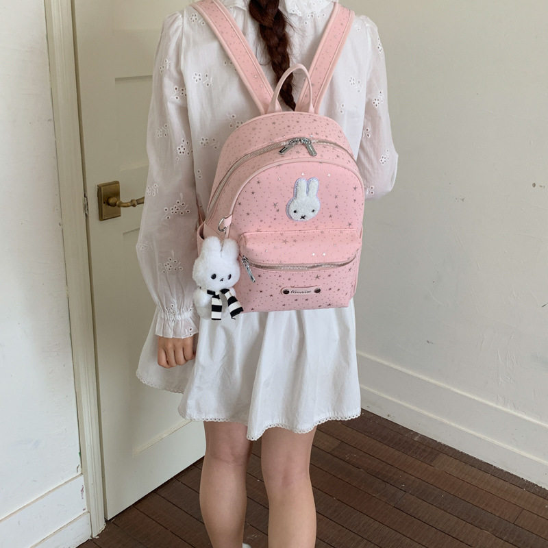 韩系小众可爱书包高质感双肩包女士2026新款大容量大学生通勤背包