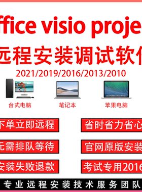 office软件word excel ppt visio project远程安装调试办公软件