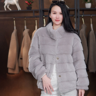 简约女士外套 保暖加厚立领时尚 602款 海宁100%羊毛冬季