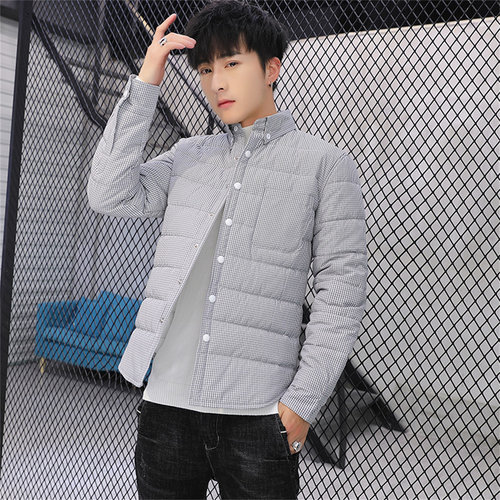 羽绒棉衬衫扣领保暖冬季轻薄寸衣