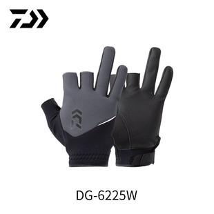 露3指防寒手套防滑保暖半指手套 6225W DAIWA达亿瓦 25秋冬DG