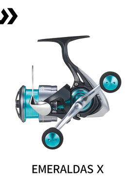 DAIWA达亿瓦 24款EMERALDAS X E妹鱿鱼纺车轮木虾海钓渔轮双摇臂