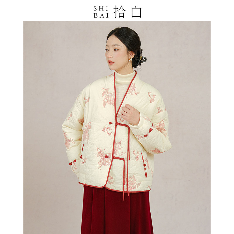 SHIBAI拾白新中式外套冬季新款原创国风女装改良唐装盘扣加厚棉服,女装/女士精品,棉衣/棉服,淘宝优惠券,粉丝福利购,淘宝优惠卷