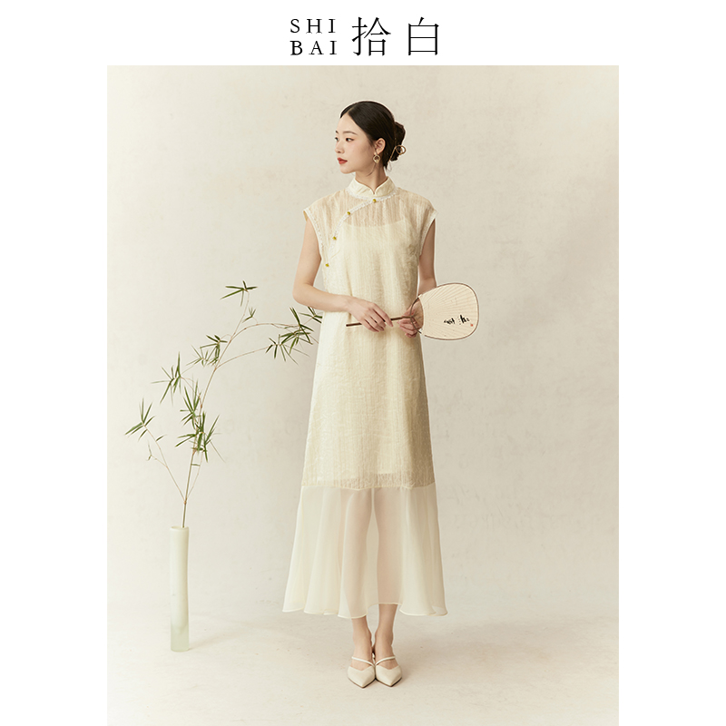 拾白新中式国风连衣裙