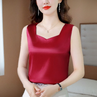 醋酸吊带背心女外穿雪纺上衣