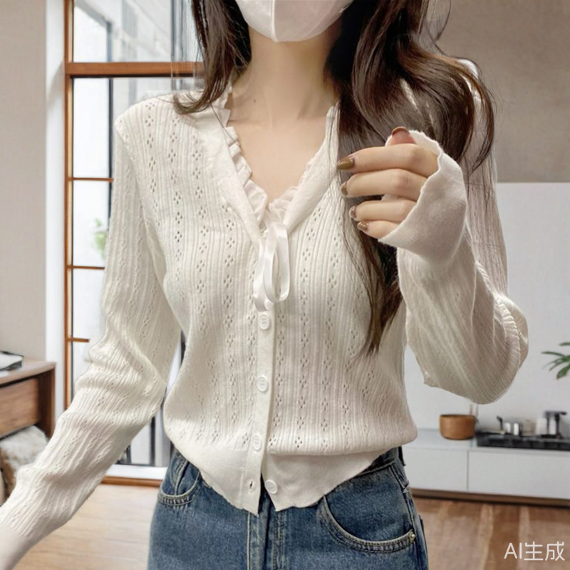 麻花v领系带蕾丝打底衫女春秋冬款内搭外穿纯欲毛衣针织开衫上衣,女装/女士精品,毛衣,淘宝优惠券,粉丝福利购,淘宝优惠卷