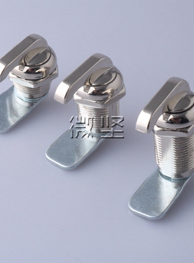 MS412电气柜锁106转舌锁 小圆柱带把手锁 手柄旋钮锁铁皮柜圆柱锁