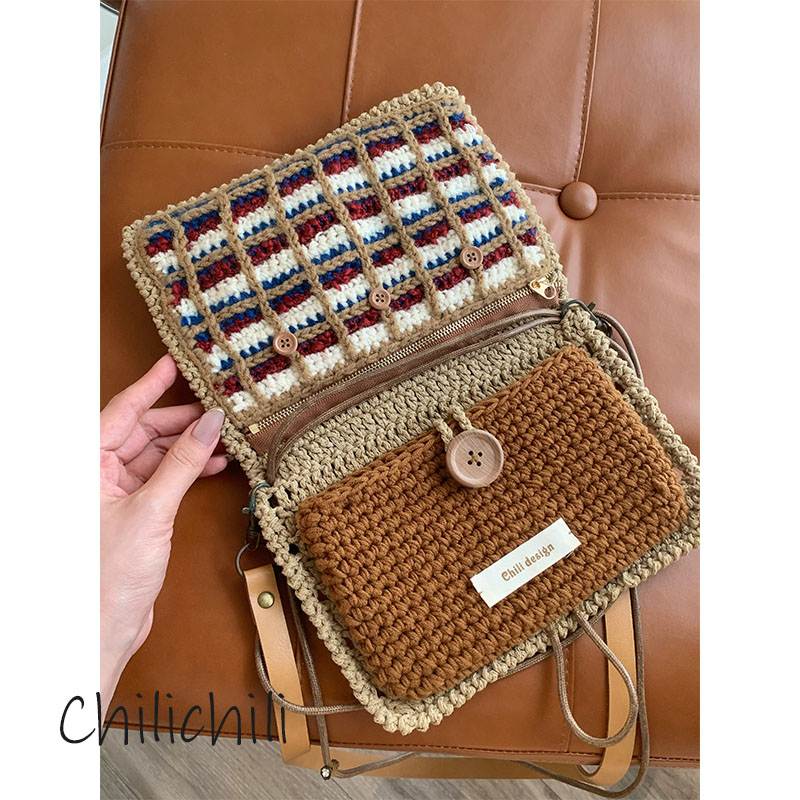CHILI原创小众设计手工创意编织钩织DIY复古卡礼物斜挎材料包成品