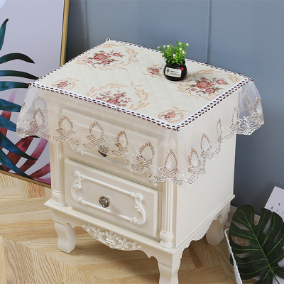 【床头柜盖布】床头柜罩盖巾欧式床头柜多用巾盖布桌布防尘巾蕾丝
