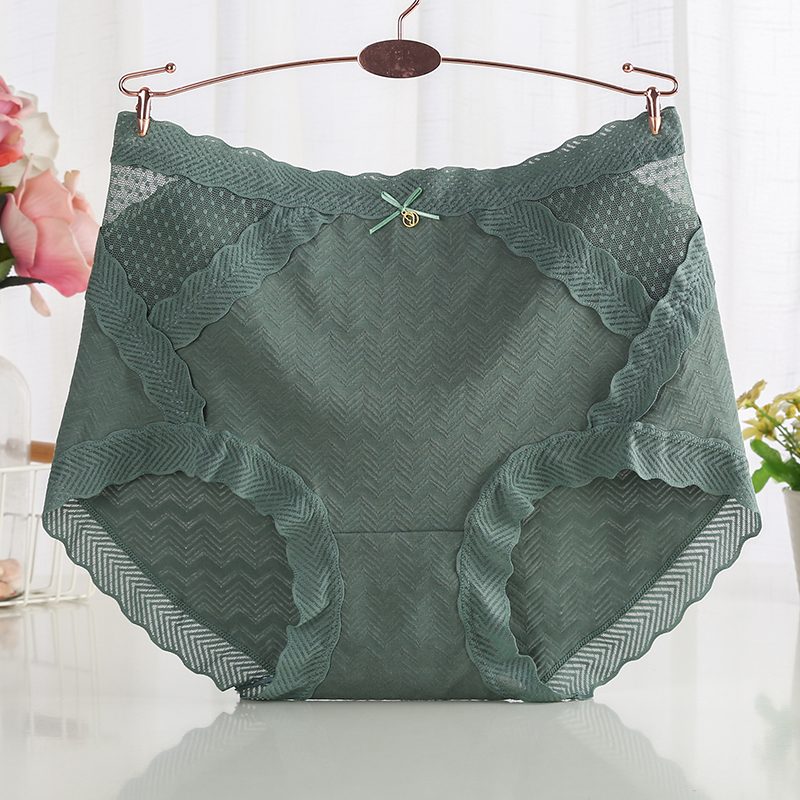 大码棉质抗菌内裤女高腰包臀红色
