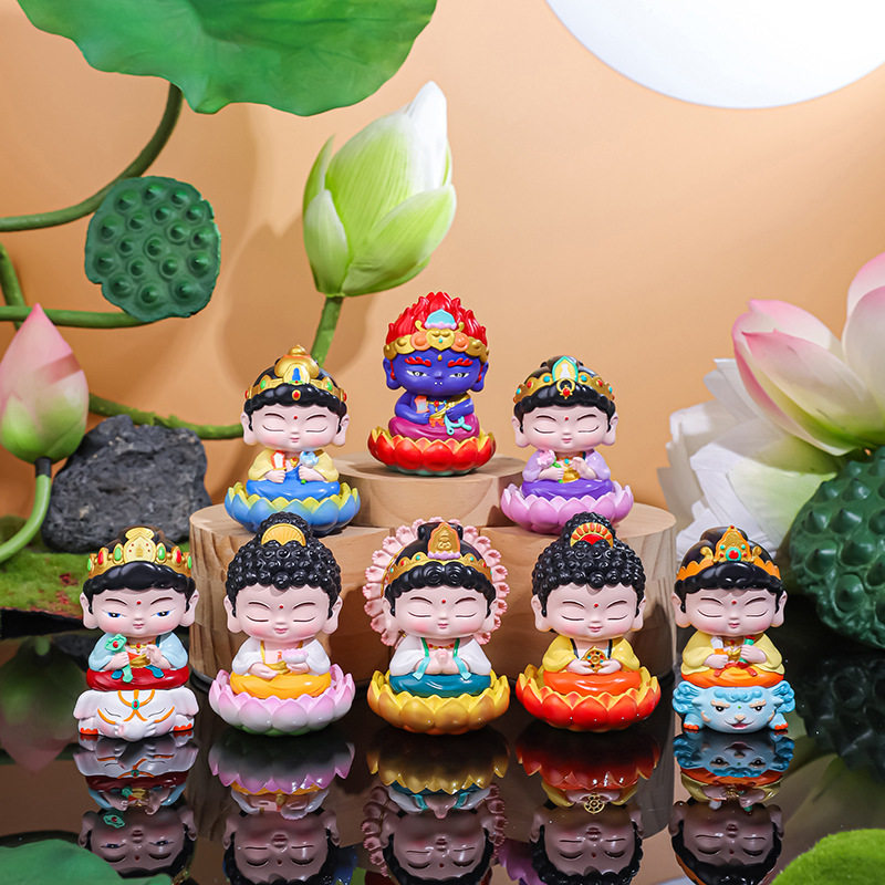国潮生肖八大守护神树脂摆件创意桌面装饰品本命佛祖观音文创礼品,家居饰品,装饰摆件,淘宝优惠券,粉丝福利购,淘宝优惠卷