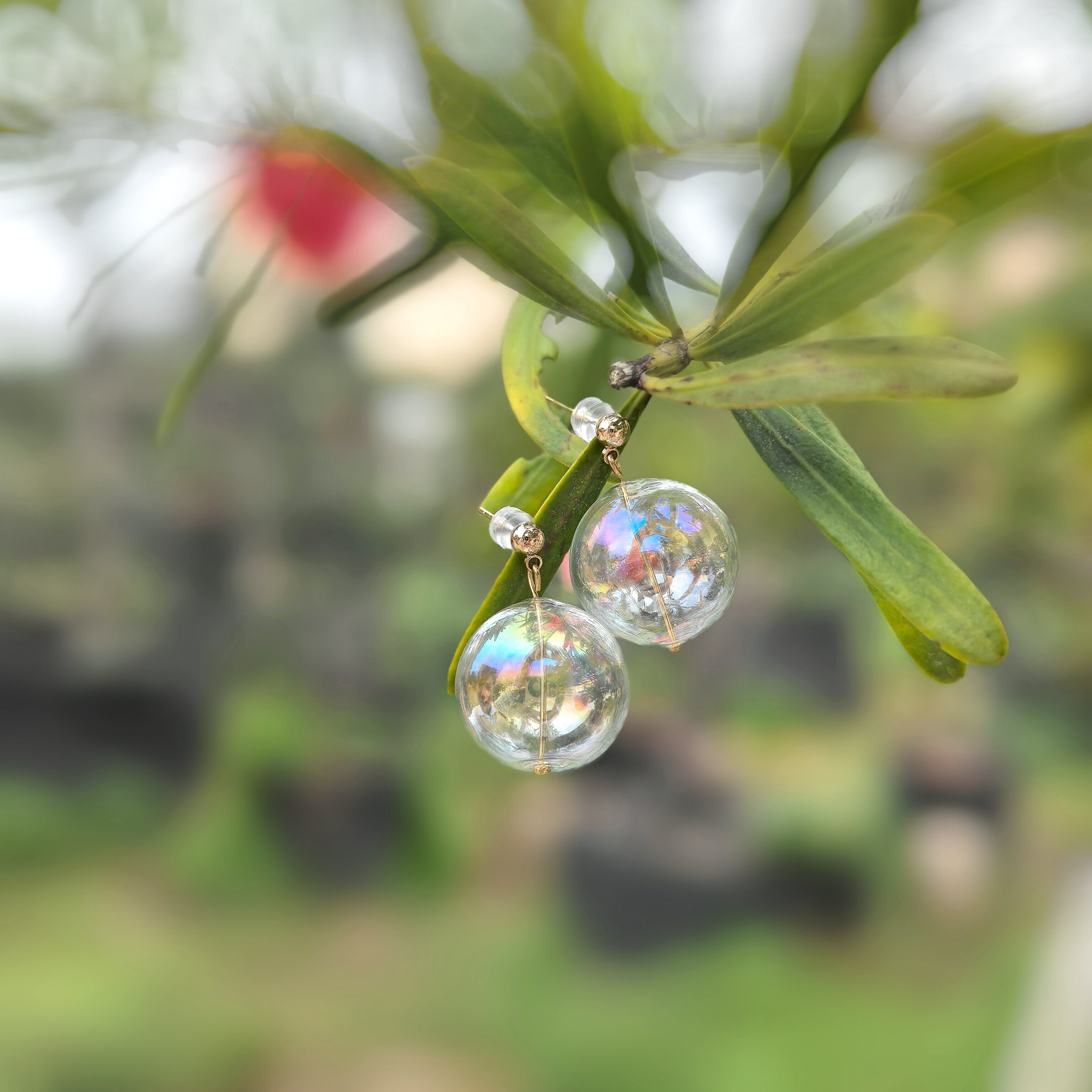 日系趣味可爱泡泡耳钉耳环甜美无耳洞蚊香盘耳夹春夏空心不重耳饰