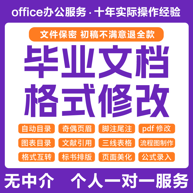 word排版文档格式调整页眉脚注图表目录论文格式修改wps排版人工