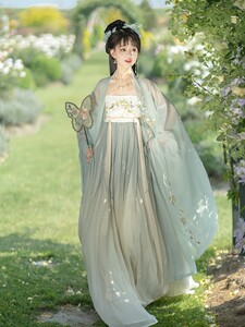 汉造司原创和乐天唐制汉服女一片式诃子裙大袖衫刺绣春夏款汉元素