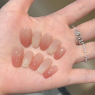 带盒子工具包 奶芙泡泡 渐变裸色树莓色波点纯手工J282款