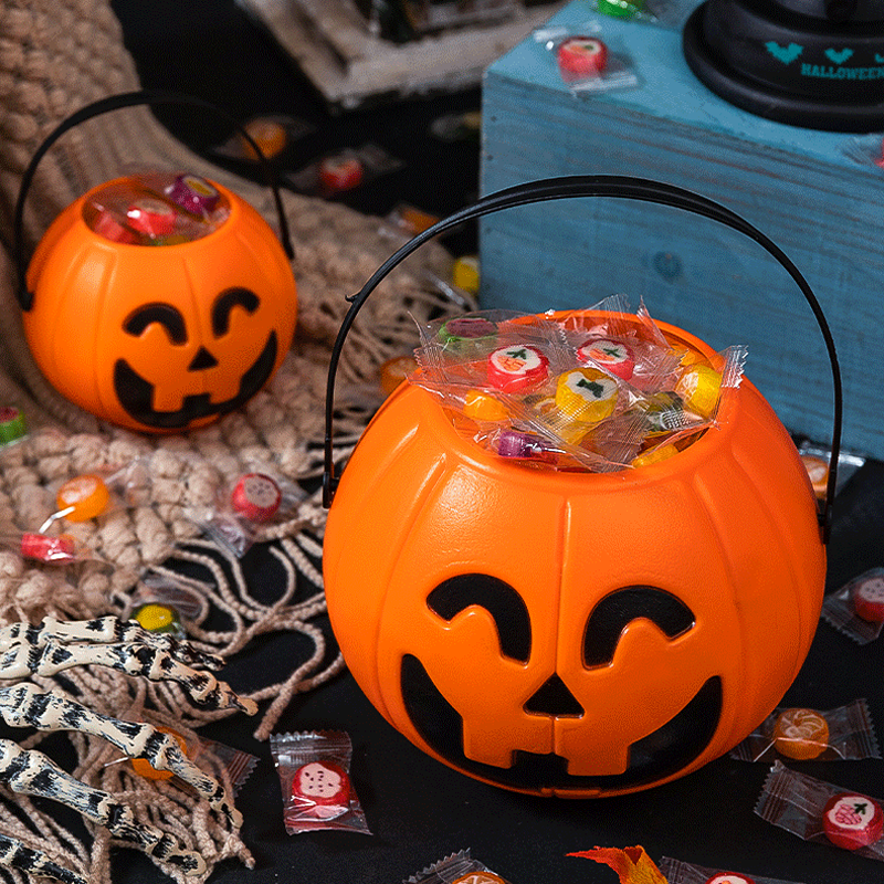 万圣节南瓜桶幼儿园装饰品糖果袋