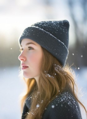 秋冬季光版保暖毛线帽子加大版型纯色针织帽子女百搭时尚套头帽