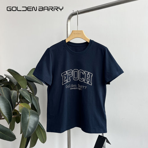 GOLDEN BARRY｜金和百瑞2025年春夏201985烫钻字母T恤
