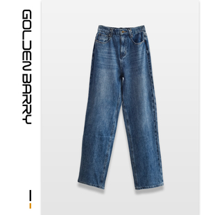 百搭休闲遮胯显瘦老爹牛仔裤 GOLDEN BARRY金和百瑞505109女装
