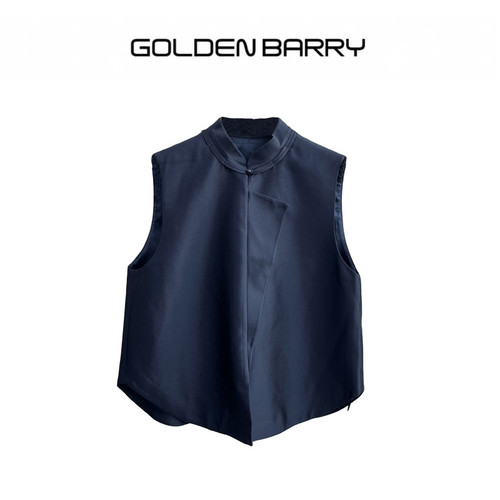 金和百瑞GOLDEN BARRY2025年早春女装国风短款马甲123144