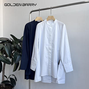 高开衩100棉衬衫 GOLDEN BARRY｜金和百瑞2025年春212603韩系时尚