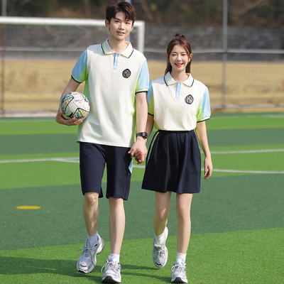 毕业照班服夏季短袖POLO衫上衣