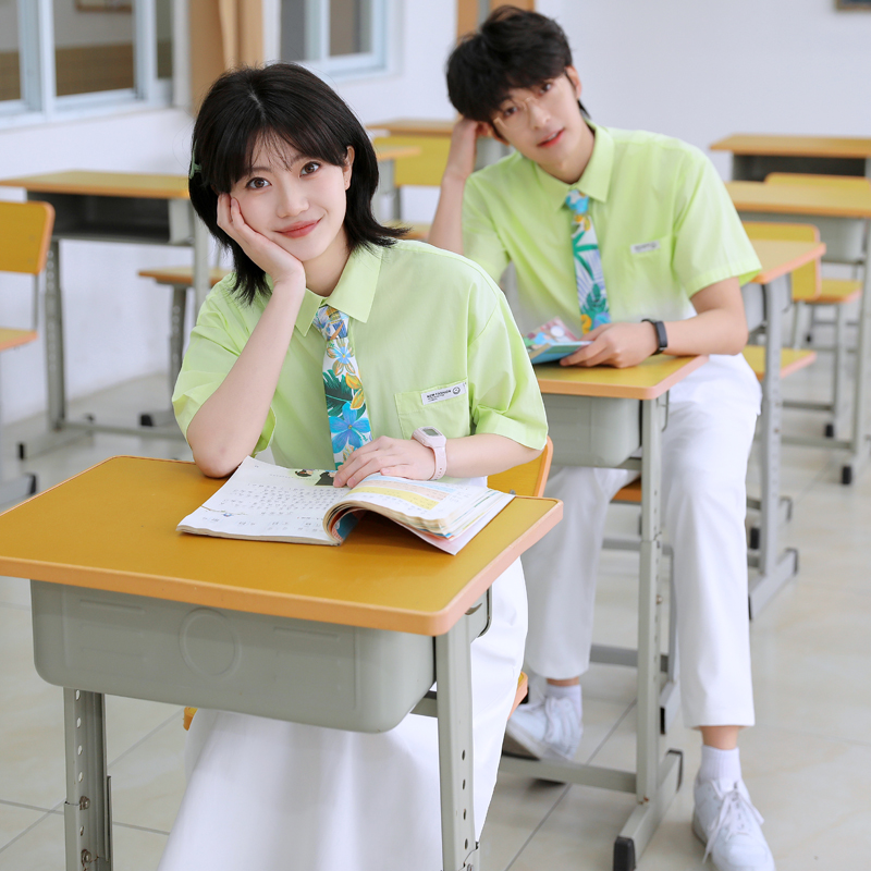 中学生运动会班服小学生合唱朗诵活动比赛短袖套装高中生夏季校服