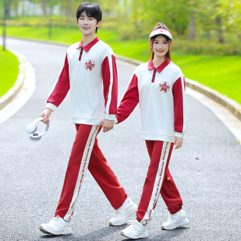 学院风秋季卫衣套装初中学生班服高中小学生校服运动会合唱演出服