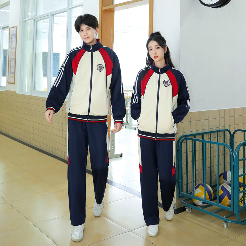 班服套装秋冬学院风卫衣外套宽松三件套小学初中高中生运动会校服