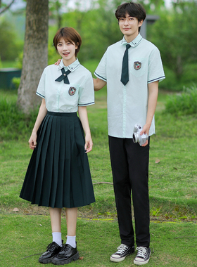 韩版英伦学院风毕业班服高中初中生小学生合唱朗诵演出服套装男女