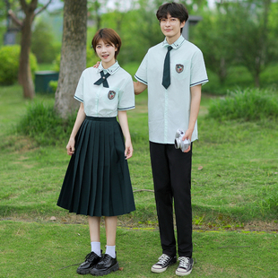 韩版英伦学院风毕业班服高中初中生小学生合唱朗诵演出服套装男女