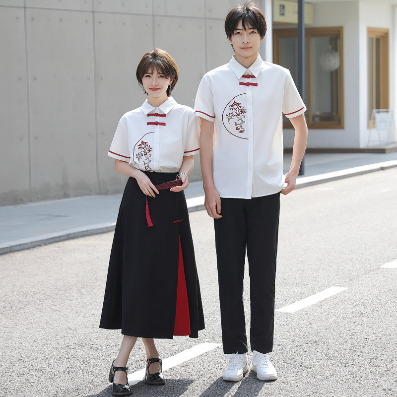 2025新款情侣装初中学生班服套装衬衣JK毕业照高中学生舞台演出服