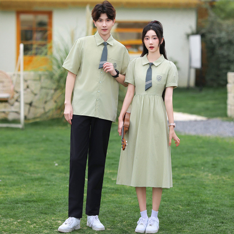 班服夏季连衣裙学院风初中运动会高中生毕业校服小学生演出服合唱