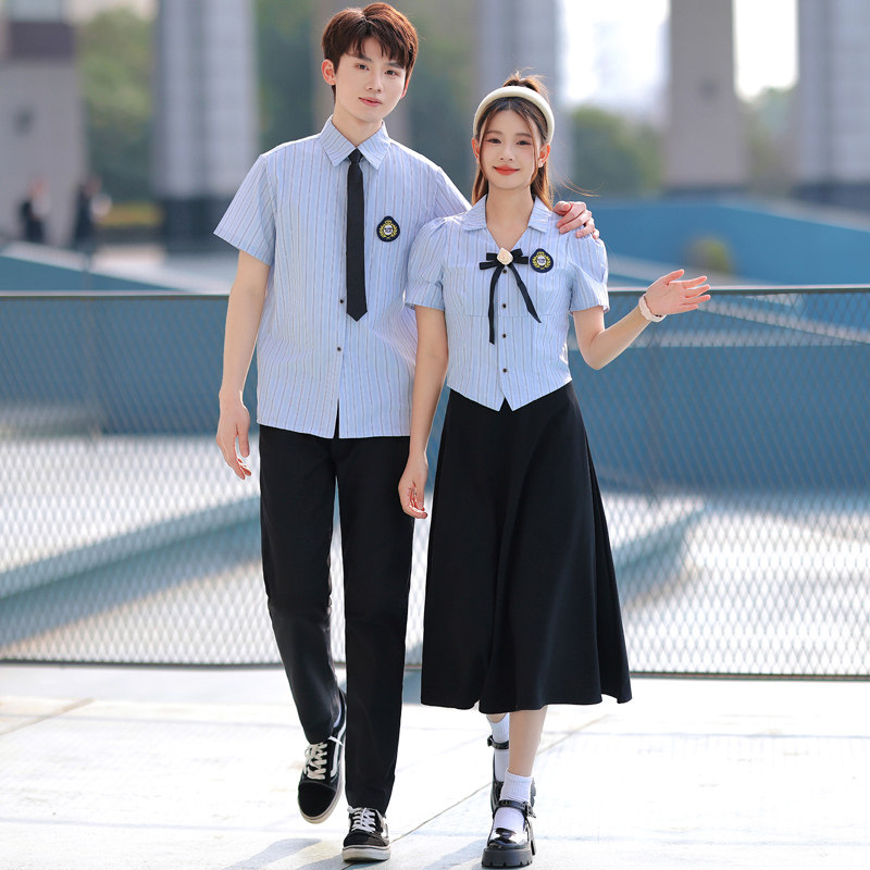 初三班服夏季套装合唱团高中小学生短袖衬衫毕业JK制服校服学院风