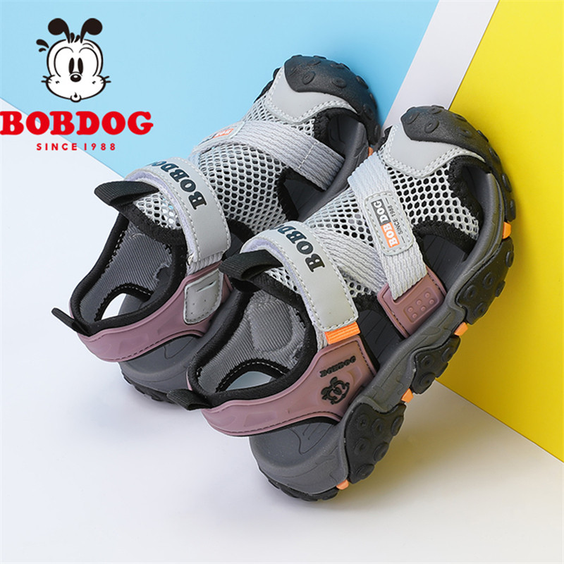 巴布豆男童包头凉鞋2026新款夏季软底防滑轻便中大童沙滩鞋儿童女