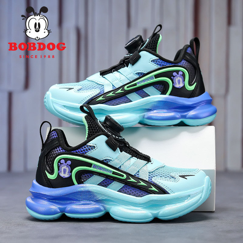 巴布豆男童鞋网面透气春秋款中大跑步夏季单网男孩鞋子儿童运动鞋