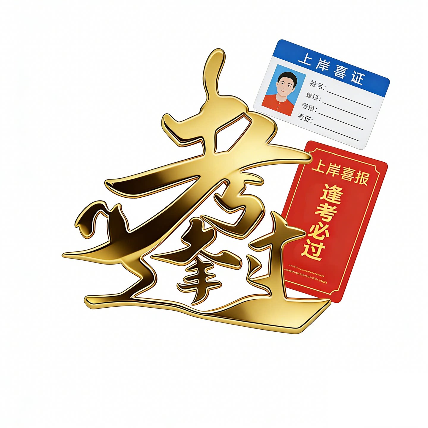 逢考必过胸针学生校园风胸针徽章