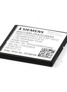 原装西门子SIMOTION卡控制单元CF卡6AU1400-1/01/02/03-0AA0 询价