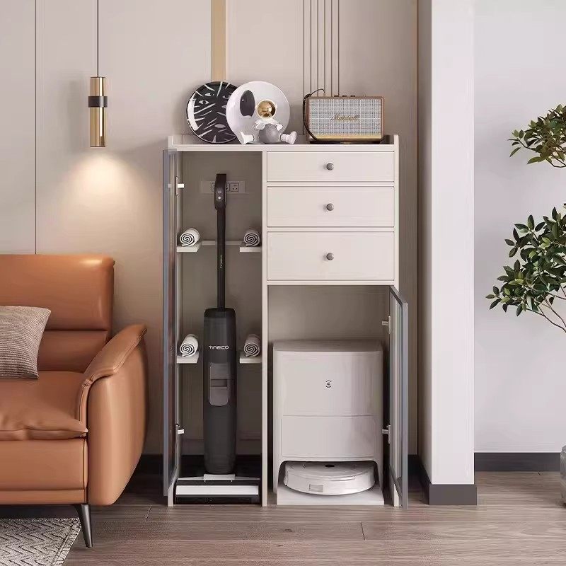 扫地机器人收纳柜高柜置物柜小户型专用餐柜添可洗地机扫地机柜子