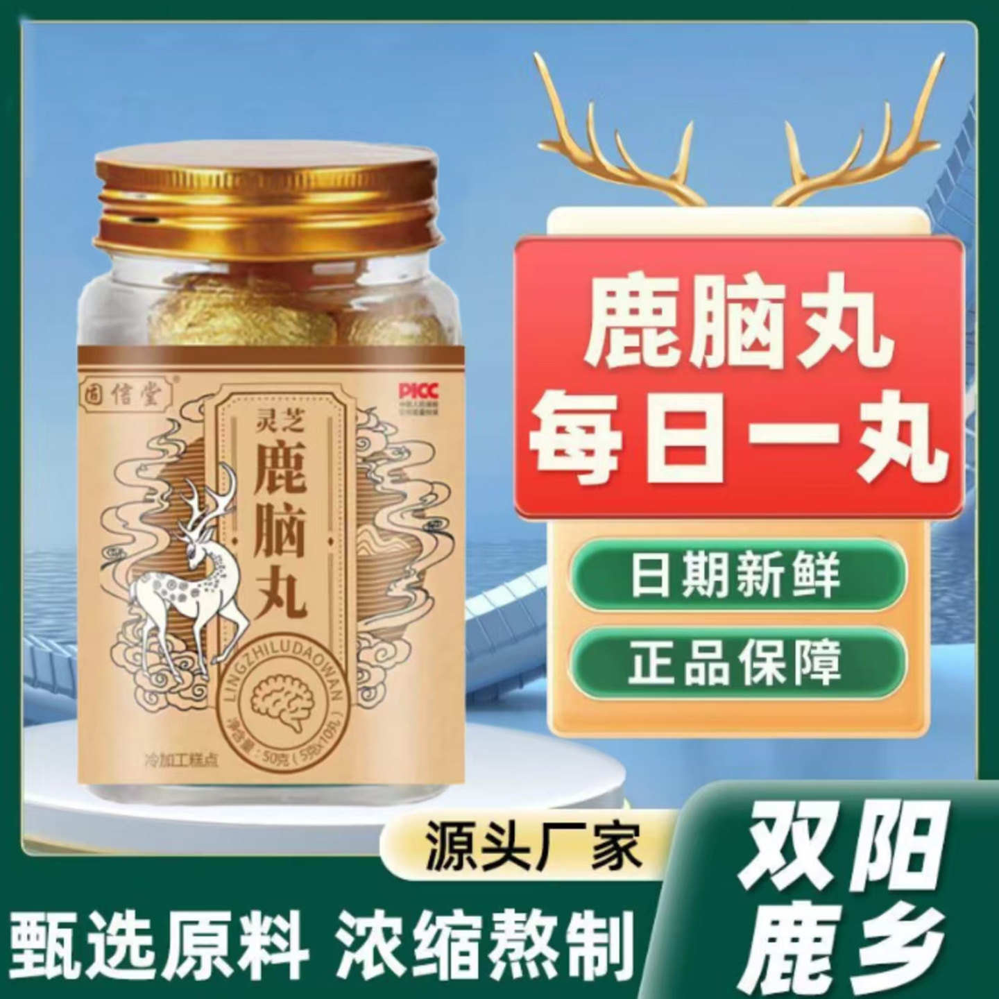 固信堂灵芝鹿脑丸药膳同源中老年
