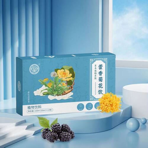 藿香清口茶植物饮料草本萃取调理