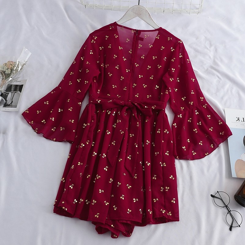 on vacation pagoda sleeve Coveralls Dressy Shorts Paige Show thin Seaside Jumpsuits Chiffon Show thin Broad leg trousersin the Women's clothing/Boutique , Pants , Casual pants  category - from Buy2taobao.com to provide professional Taobao agent buy service