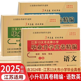 2025版 初一入学分班模拟测试卷六年级下册小考总复习期末 超能学典小升初江苏省小学毕业升学考试真题卷精编语文人教数学英语苏教版
