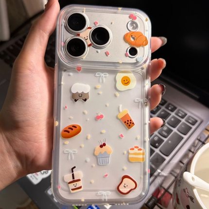 下午茶合集可爱面包甜品适用iPhone17promax手机壳苹果16pro/14软壳13透明12太空壳保护套11防摔15pro女plus