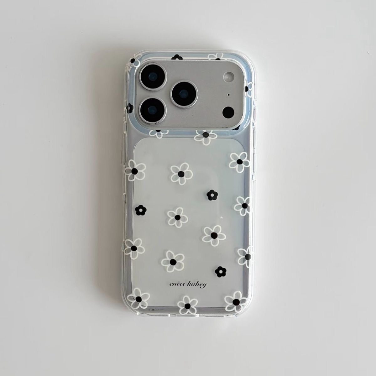 满屏黑白线条小花适用iPhone17promax手机壳苹果16pro/14软壳13透明12太空壳保护套11防摔15pro情侣plus创意