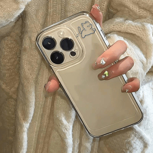 xr防摔7p创意 12promax高级xs 简约飞奔小猫潮流小众透明适用于苹果15 16手机壳iPhone13软壳11